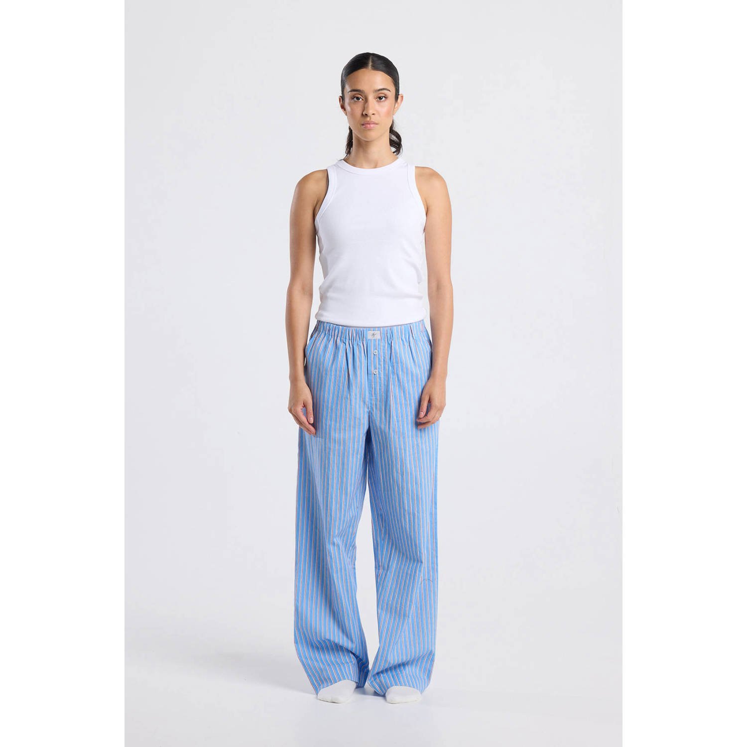 America Today pyjamabroek Macy blauw rood