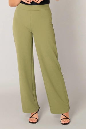 wide leg high waist broek