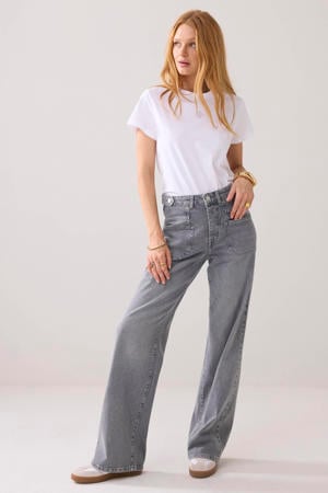 wide leg jeans grey denim