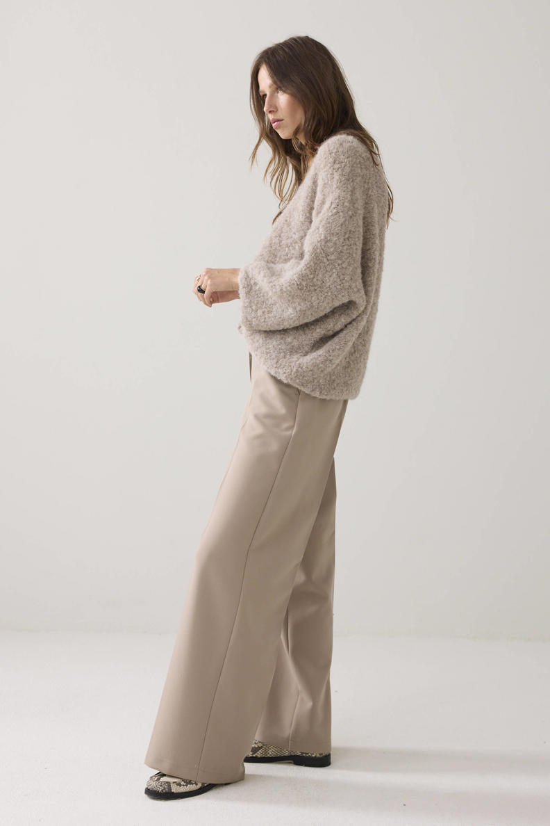 SUMMUM TROUSERS SOFT WIDE LEG JERSEY SCUBA  ELASTIC WAIST 4s2879-655