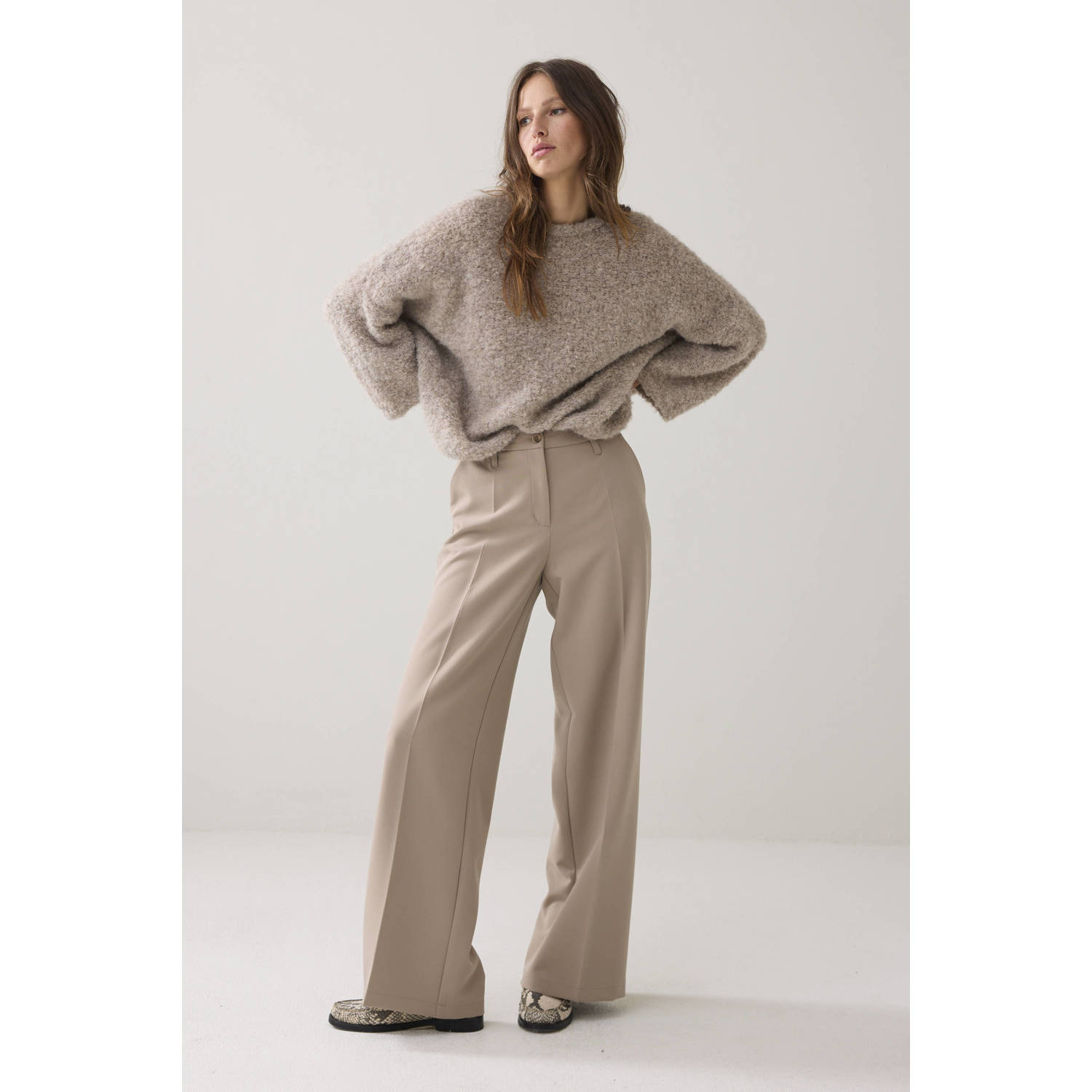 Summum wide leg regular waist pantalon