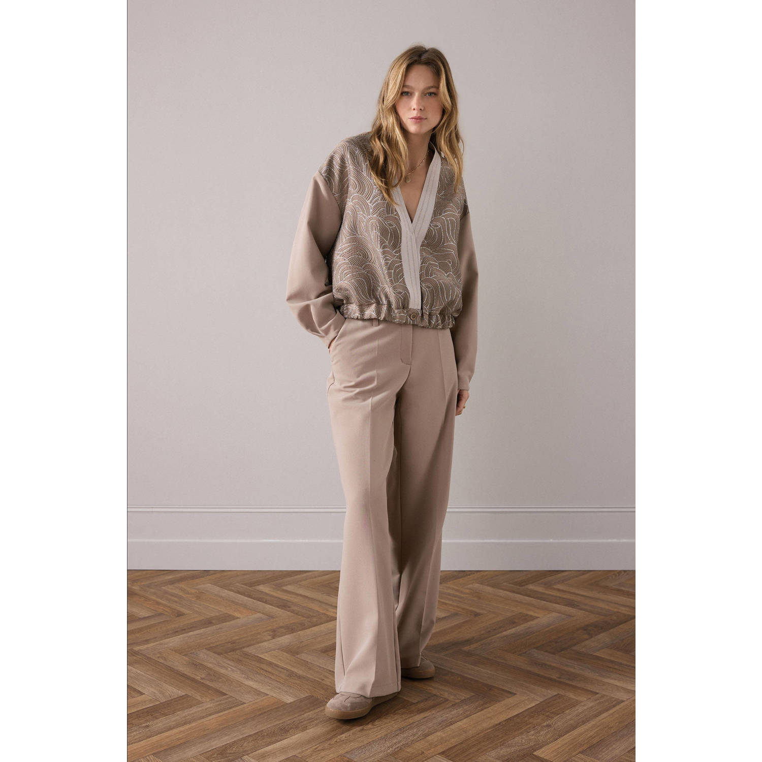 Summum wide leg regular waist pantalon
