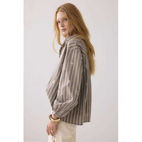 Summum blouse lichtbruin met pailletten afbeelding