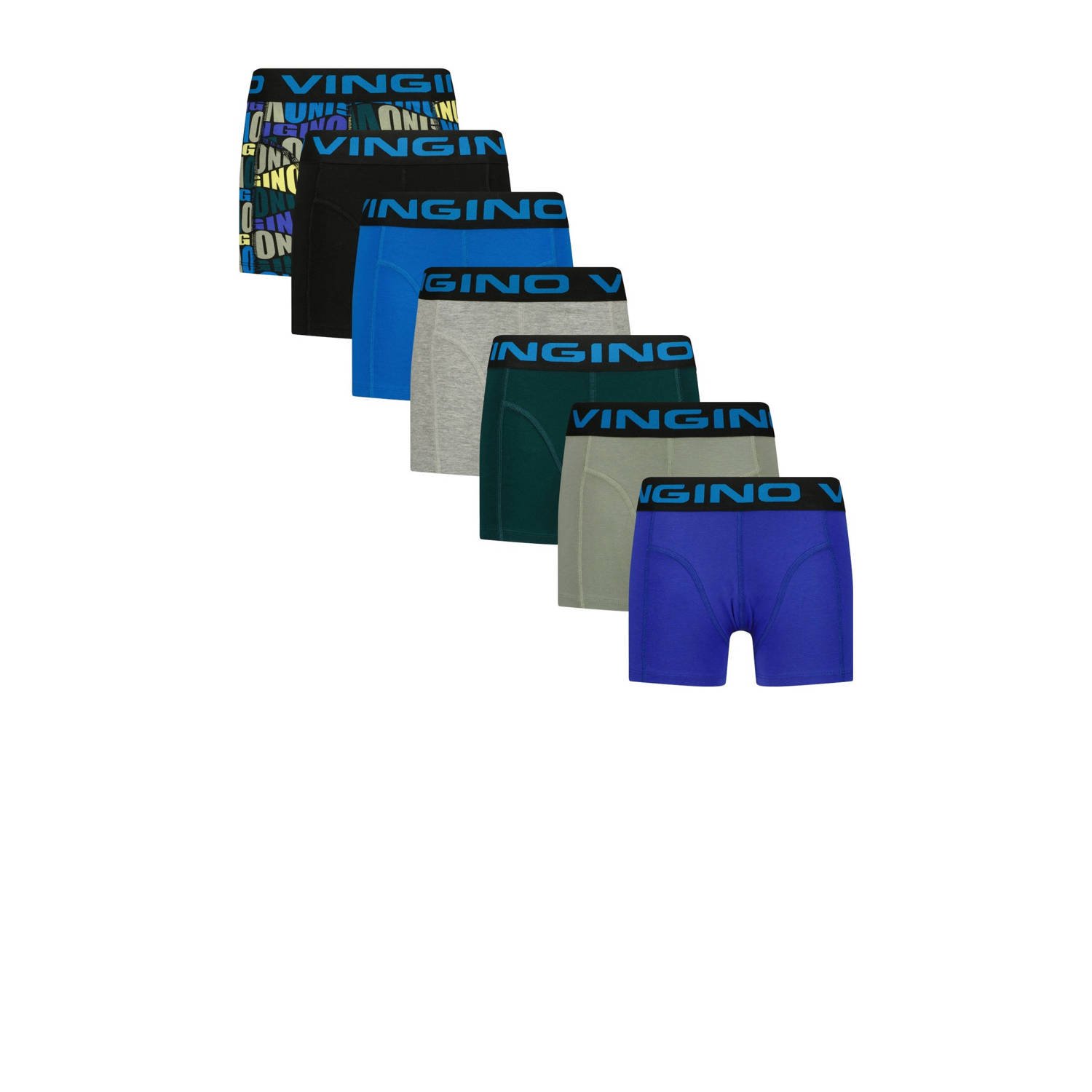 Vingino boxershort set van 7 blauw