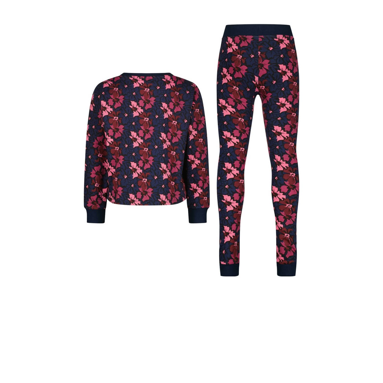 Vingino pyjamaset donkerblauw roze