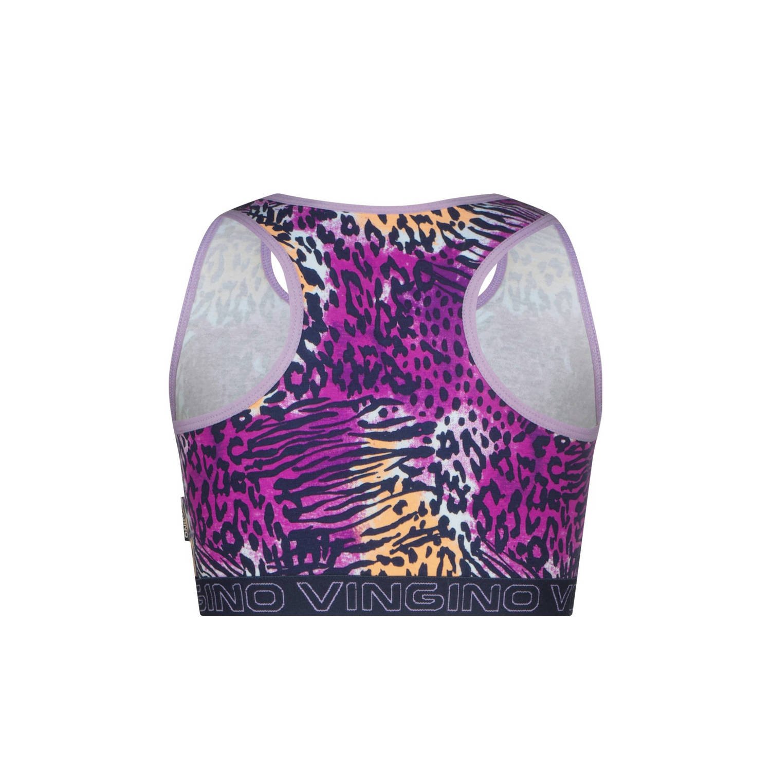 Vingino bh-top + 2 shorts paars zwart