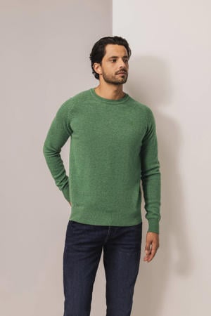 gebreide trui met wol groen