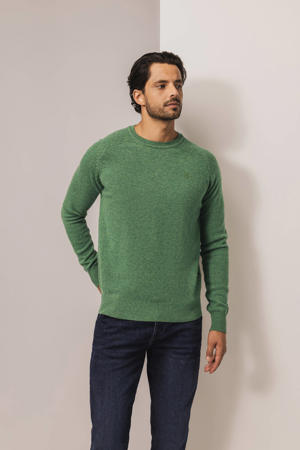 gebreide trui met wol groen