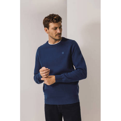 State of Art gebreide trui met wol blauw afbeelding