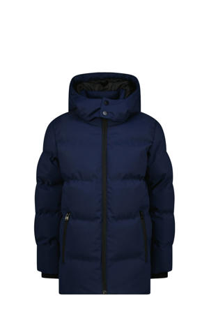gewatteerde jas donkerblauw