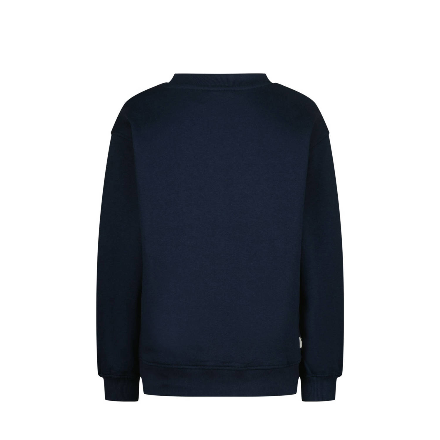 Vingino sweater donkerblauw rib gebreid