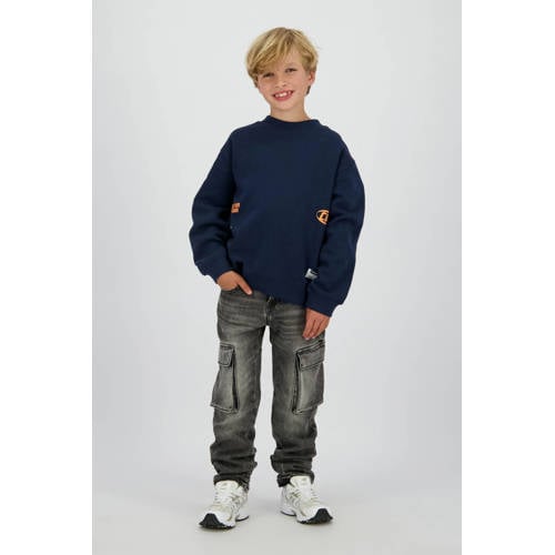 Vingino straight leg cargo jeans black denim afbeelding