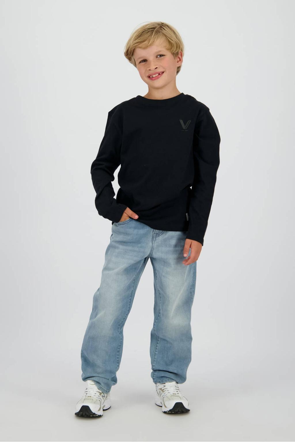 Light blue denim jongens Vingino loose fit jeans van katoen met regular waist en effen