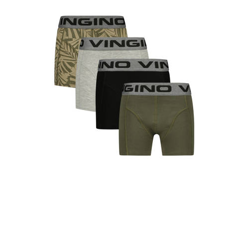 Vingino boxershort - set van 4 groen/zwart afbeelding