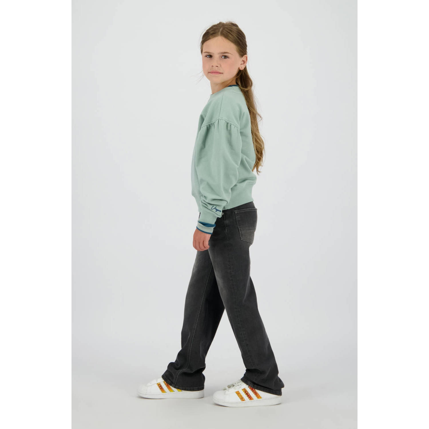 Vingino wide leg jeans grey denim