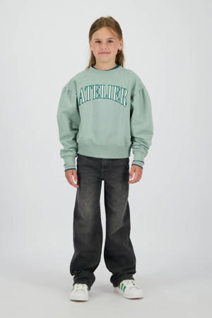 wide leg jeans grey denim