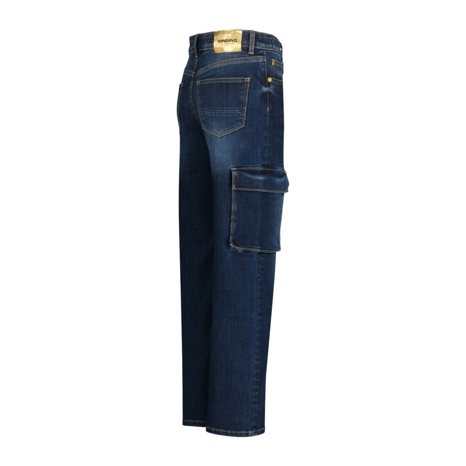 Vingino wide leg jeans dark blue denim