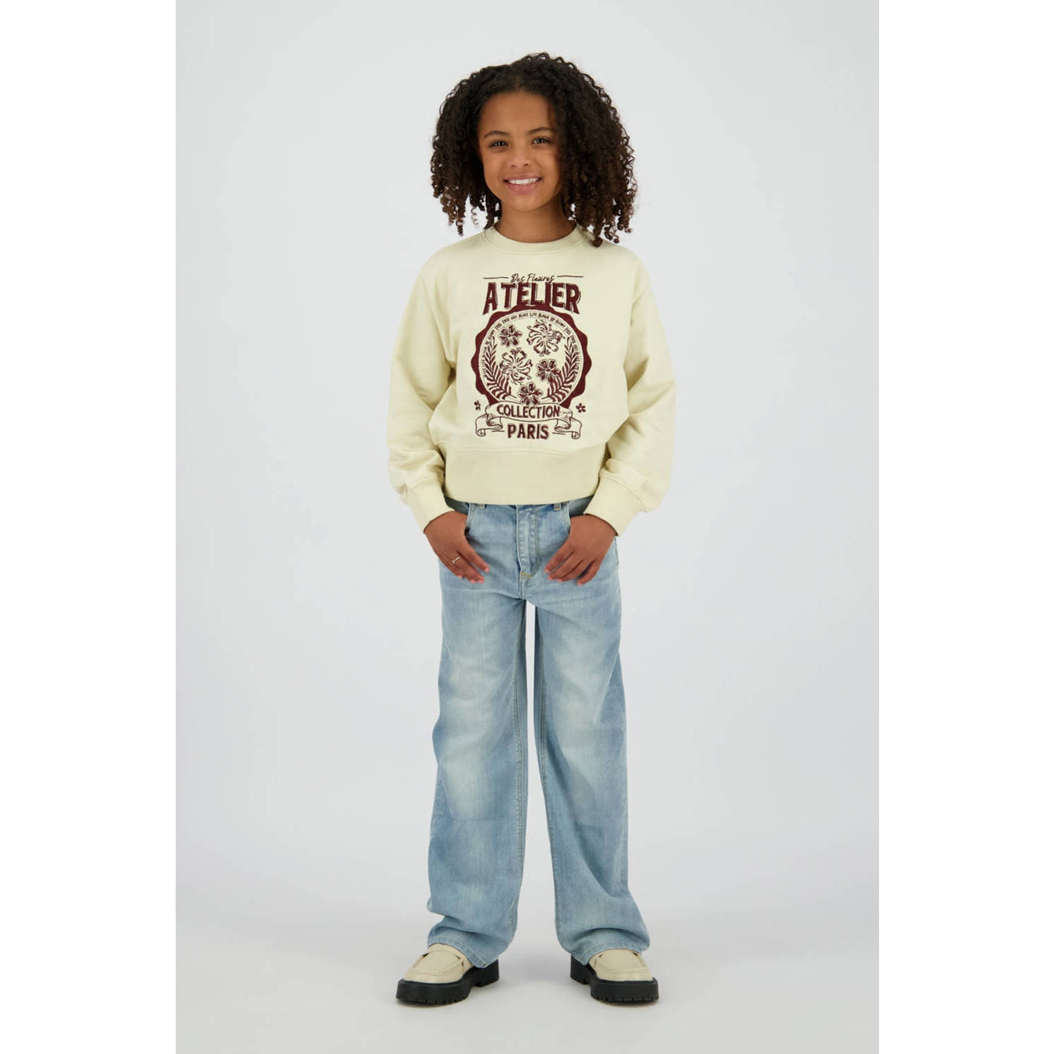 Vingino wide leg jeans light blue denim