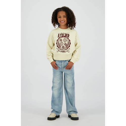 Vingino wide leg jeans light blue denim afbeelding