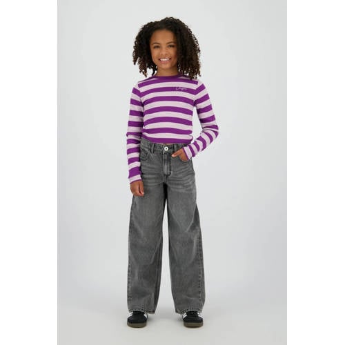 Vingino wide leg baggy jeans black denim afbeelding