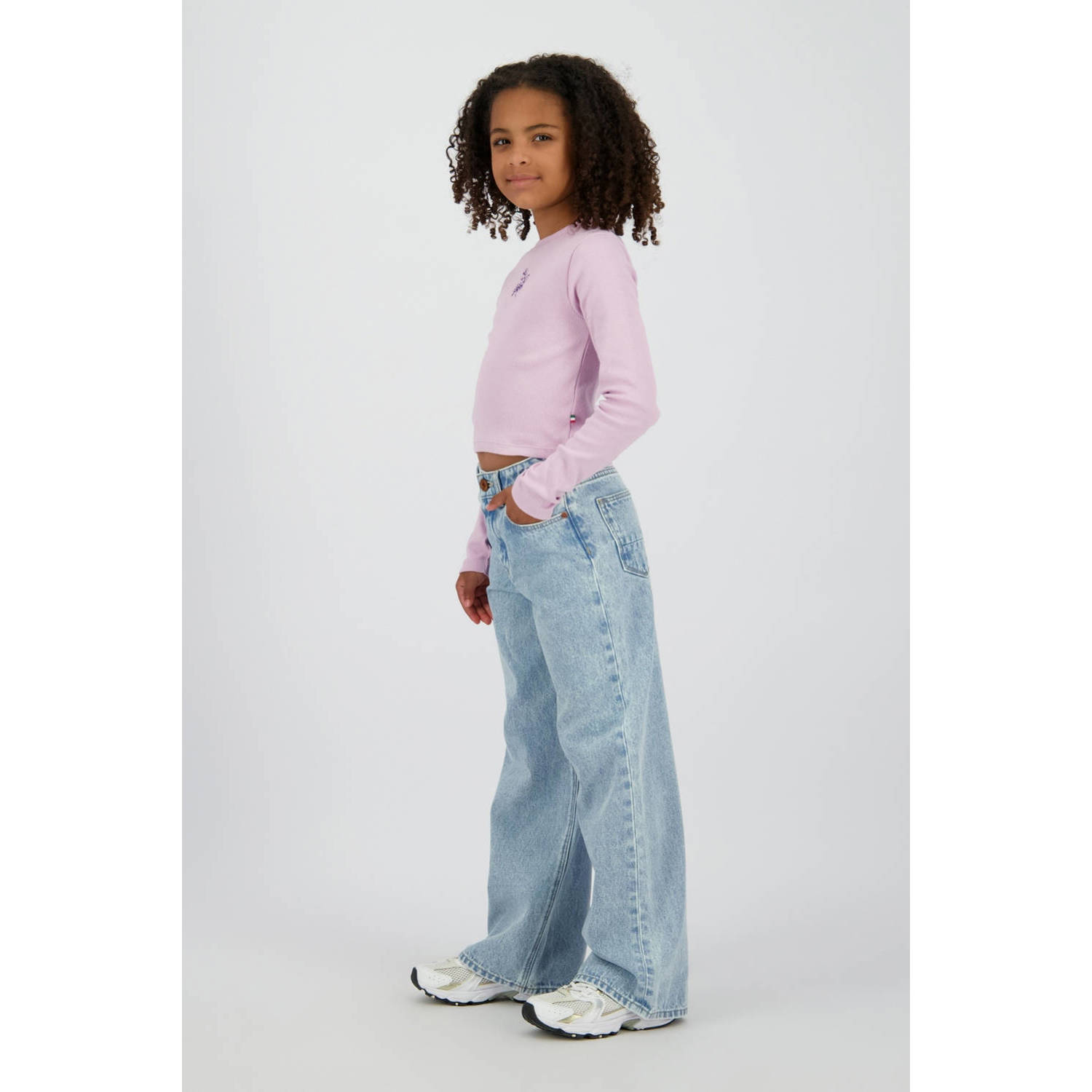 Vingino wide leg baggy jeans light blue denim