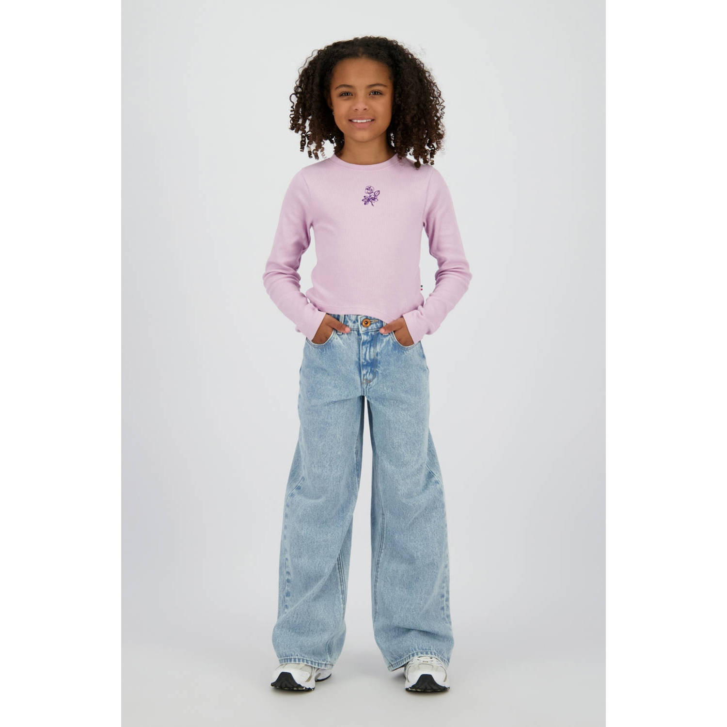 Vingino wide leg baggy jeans light blue denim