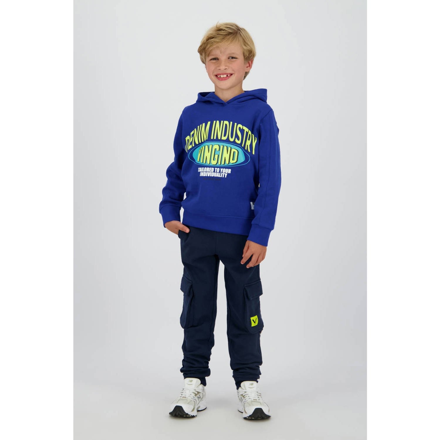 Vingino relaxed cargo broek donkerblauw