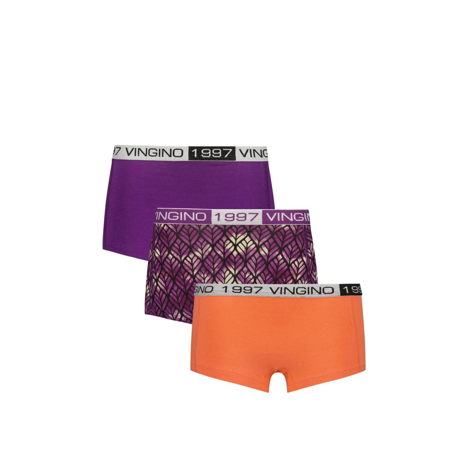 Vingino short set van 3 paars oranje
