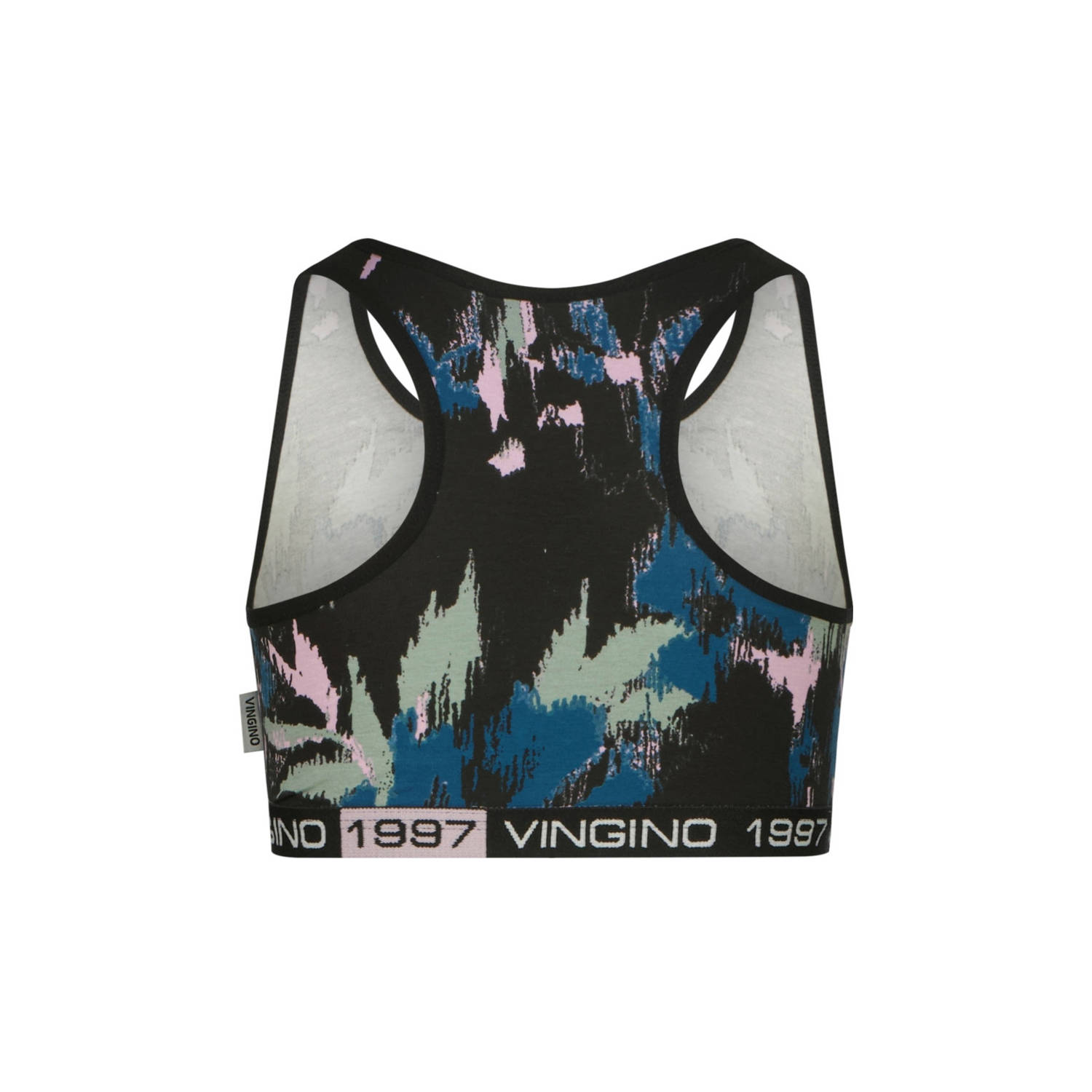 Vingino bh top + short zwart blauw