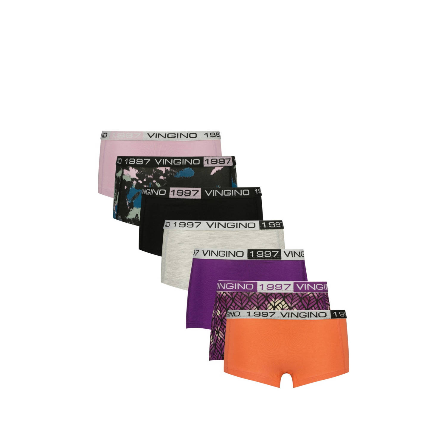 Vingino short set van 7 oranje multicolor