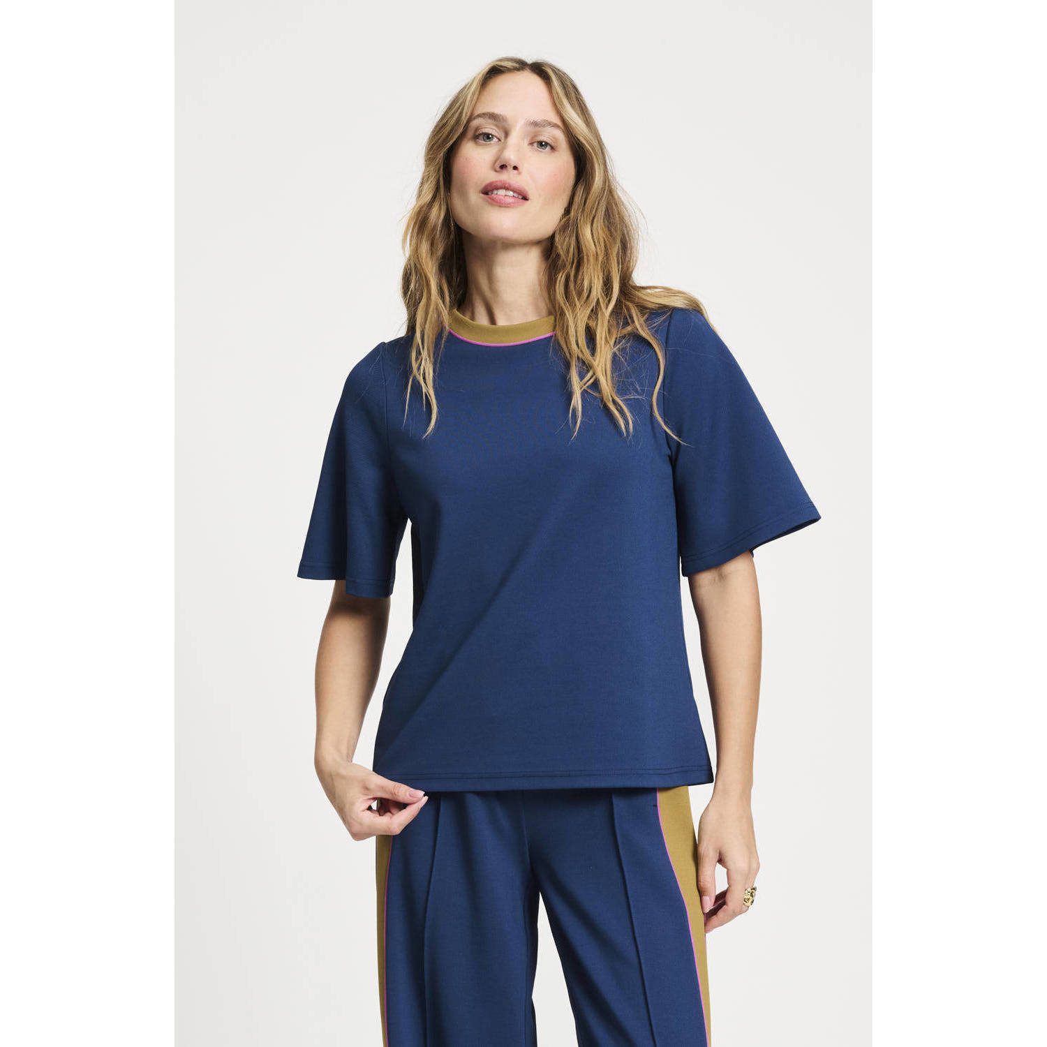 POM Amsterdam T-shirt donkerblauw