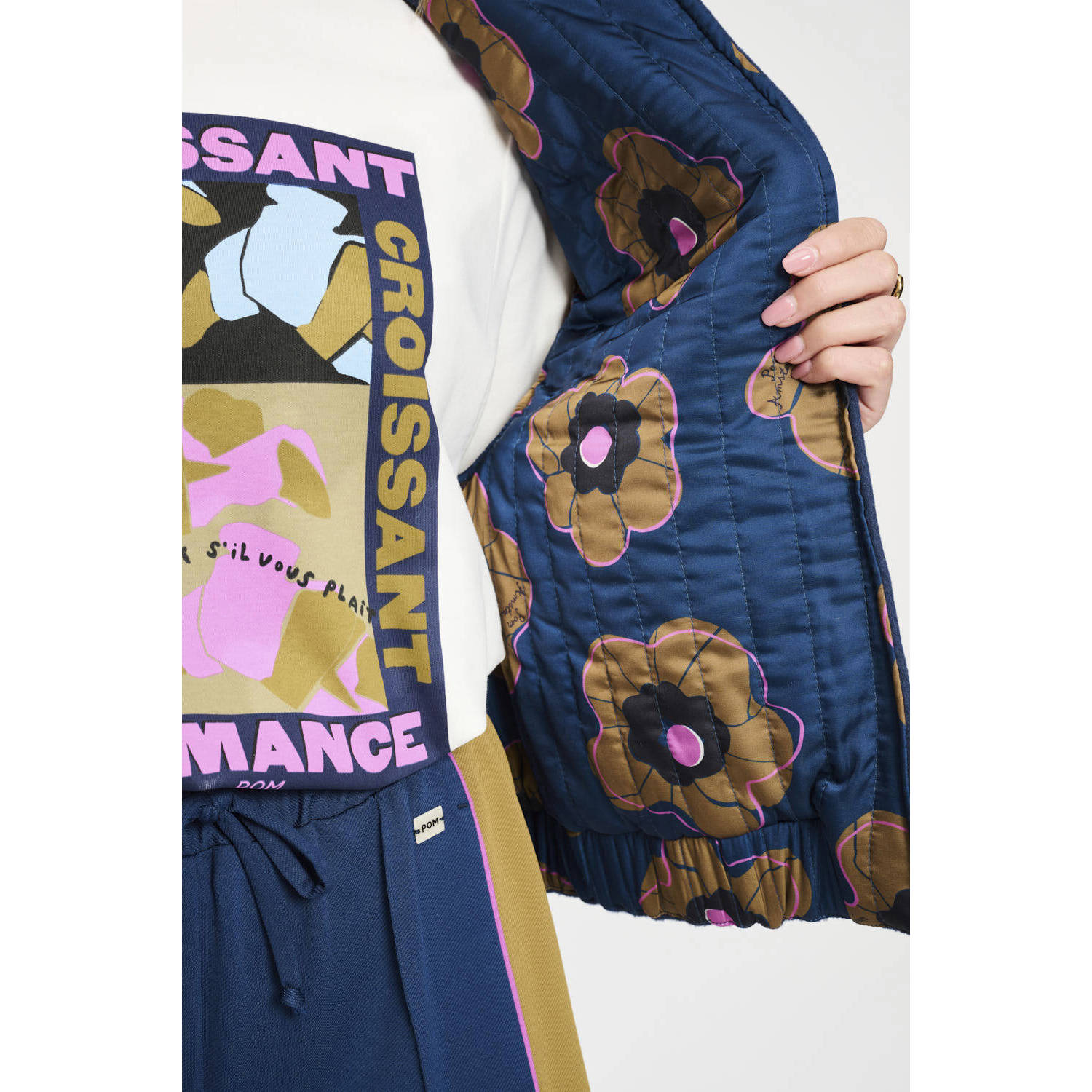 POM Amsterdam wollen gilet donkerblauw