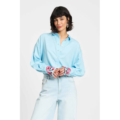 POM Amsterdam blouse lichtblauw afbeelding