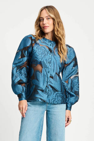 blouse blauw