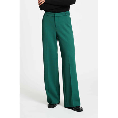 POM Amsterdam straight regular waist broek groen afbeelding