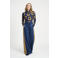 POM Amsterdam wide leg regular waist pantalon donkerblauw