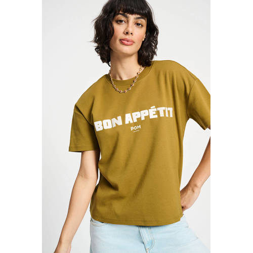POM Amsterdam T-shirt bruin afbeelding