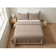 thumbnail: W rib teddy fleece dekbed zonder overtrek met kussensloop - Lazy - wasbaar