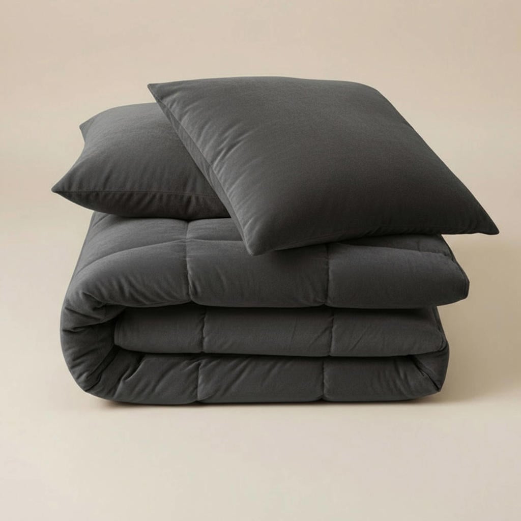 W velvet dekbed zonder overtrek met kussensloop - Lazy - wasbaar