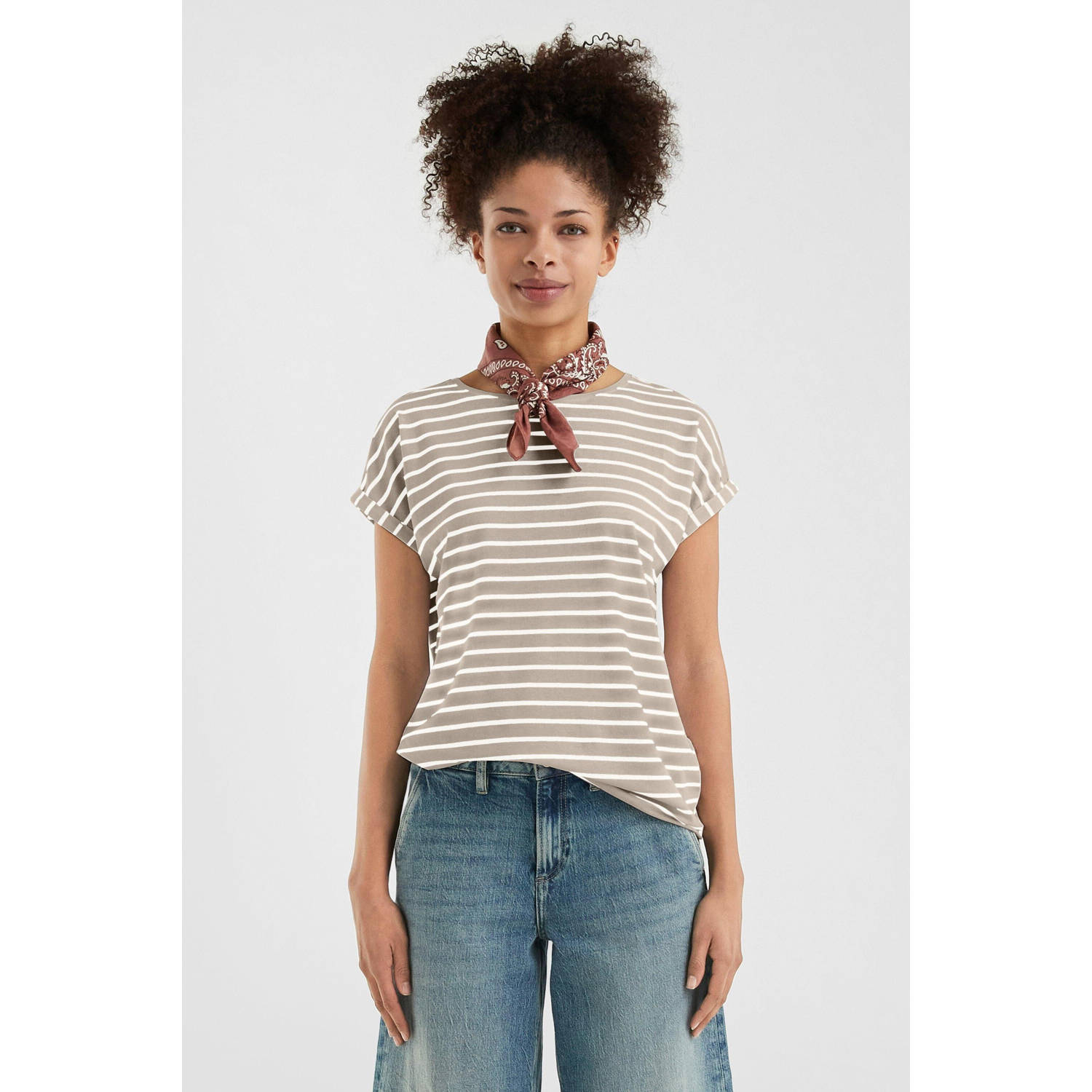 Q S by s.Oliver jersey T-shirt beige