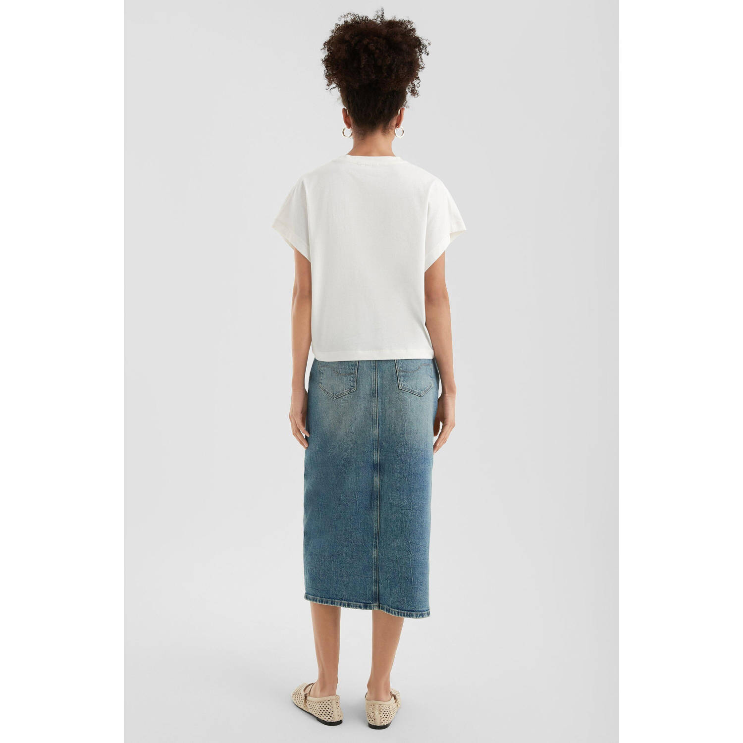 Q S by s.Oliver denim spijkerrok medium blue denim