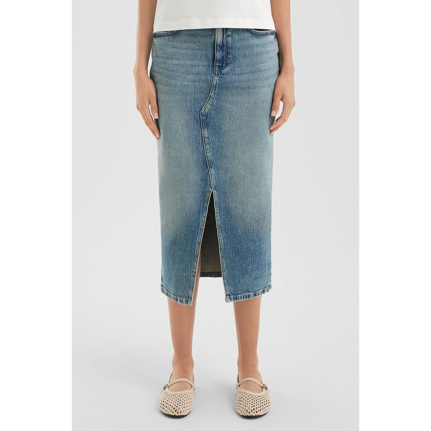 Q S by s.Oliver denim spijkerrok medium blue denim