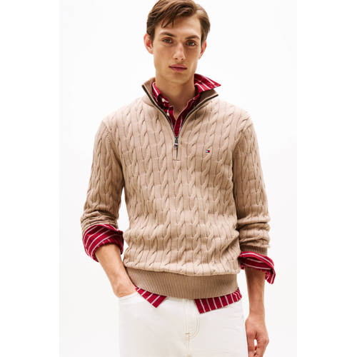 Tommy Hilfiger met kabels beige afbeelding
