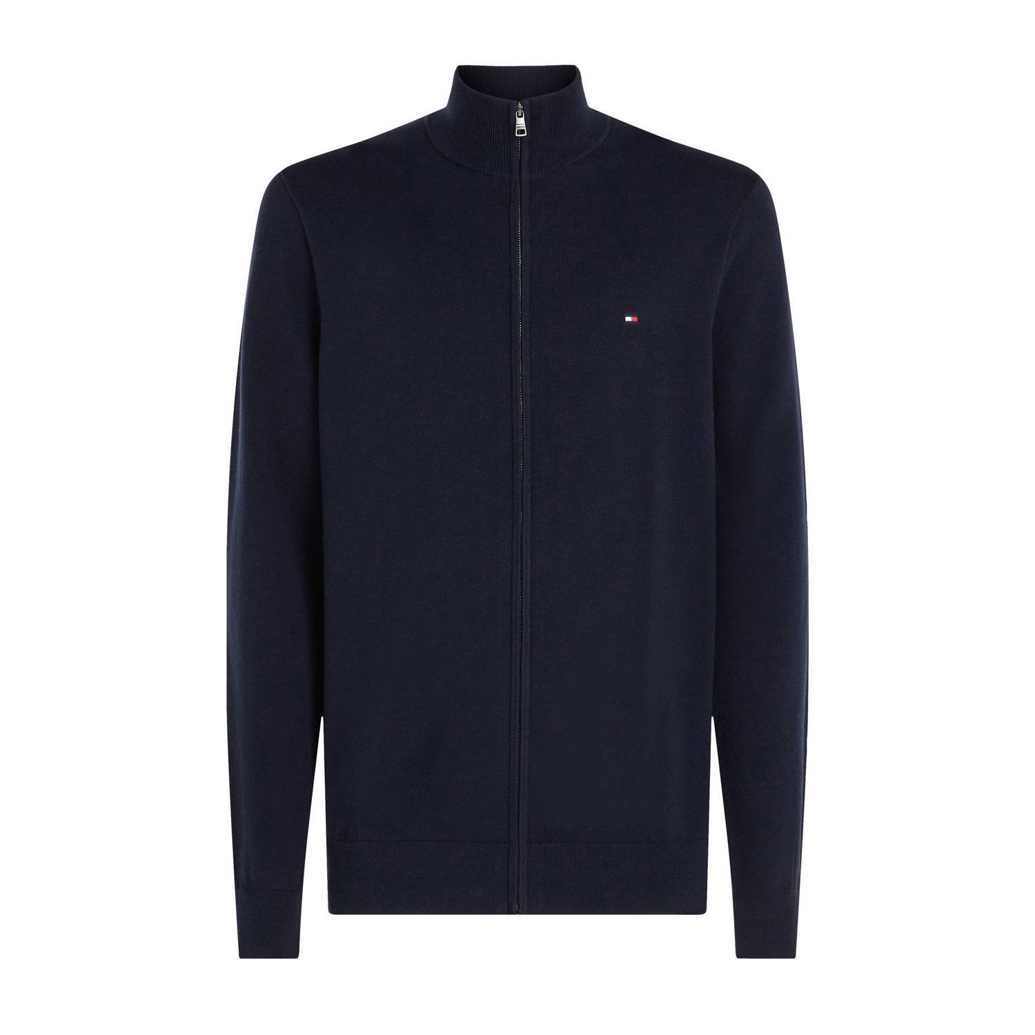 Tommy Hilfiger vest fijn gebreid donkerblauw