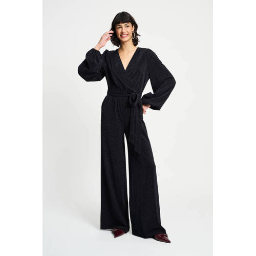 POM Amsterdam jumpsuit blauw met glitter afbeelding