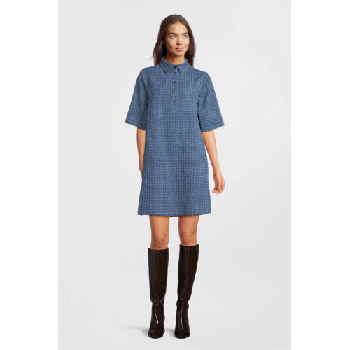 MSCH Copenhagen denim spijkerjurk medium blue denim afbeelding