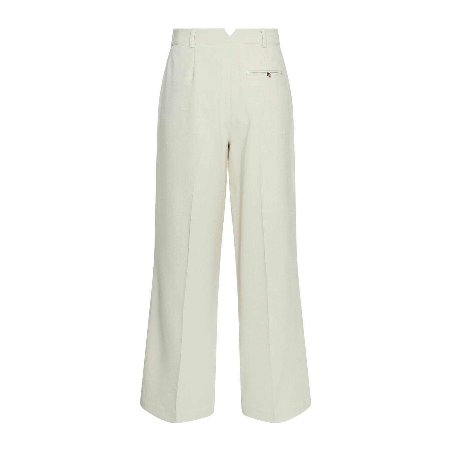 MSCH Copenhagen wide leg regular waist pantalon ecru
