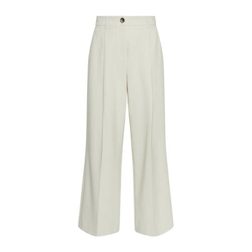 MSCH Copenhagen wide leg regular waist pantalon ecru afbeelding