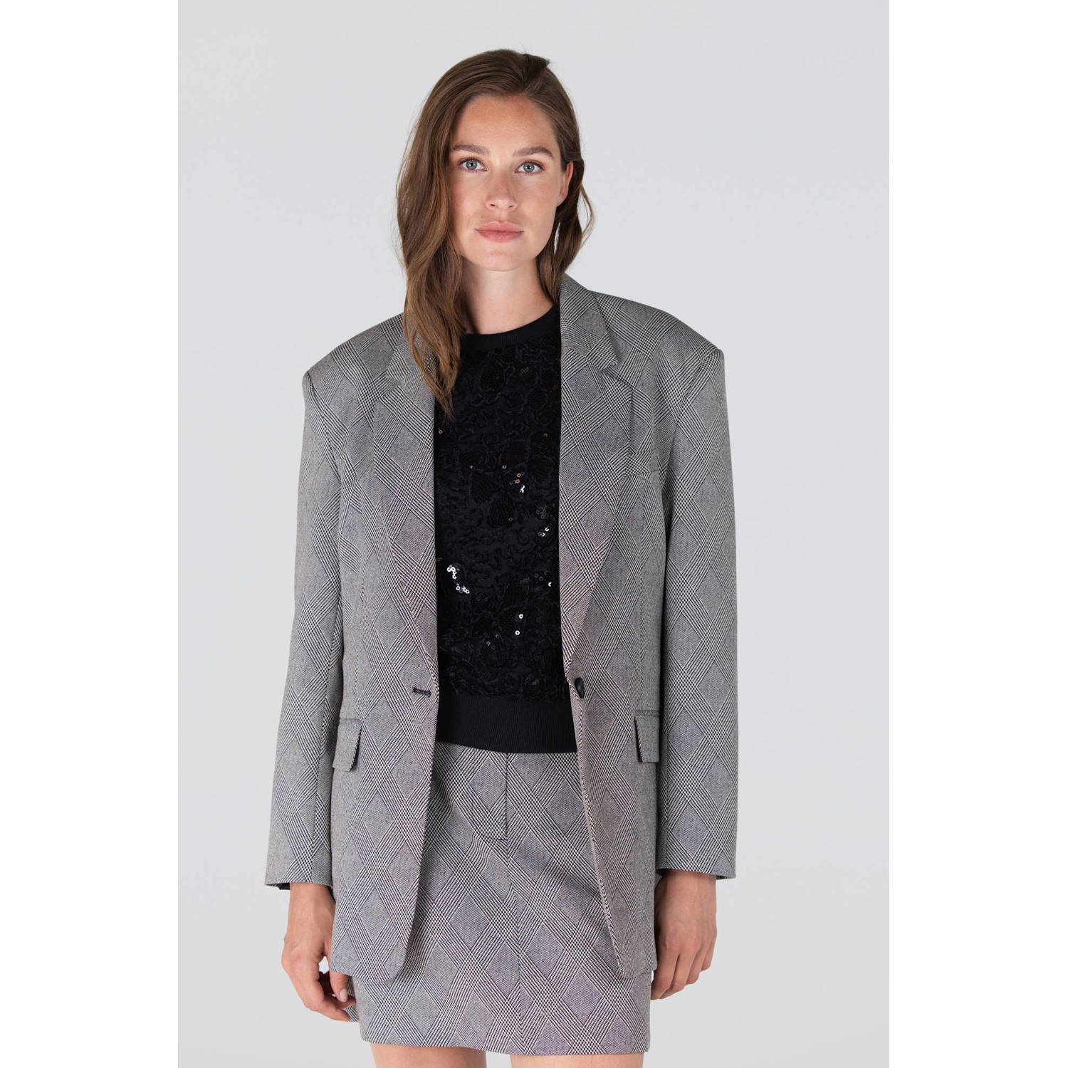 JANSEN Amsterdam oversized blazer zwart