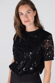 thumbnail: JANSEN Amsterdam top zwart met pailletten